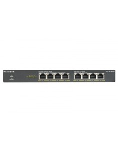 NETGEAR GS308PP No administrado Gigabit Ethernet (10/100/1000) EnergÃÂ­a sobre Ethernet (PoE) Negro