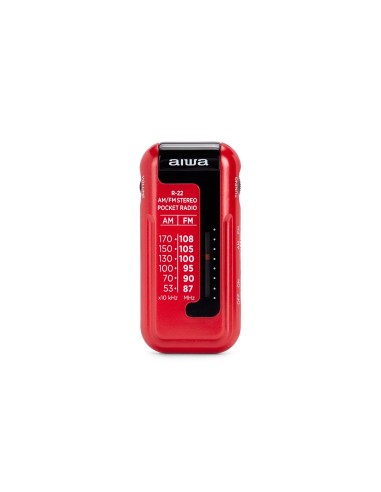 Aiwa R-22RD radio Personal AnalÃ³gica Rojo