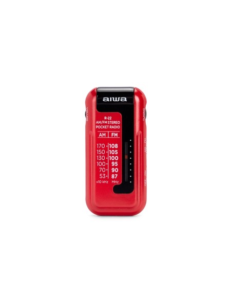 Aiwa R-22RD radio Personal AnalÃ³gica Rojo