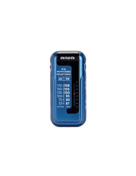 Aiwa R-22BL radio Personal AnalÃ³gica Azul