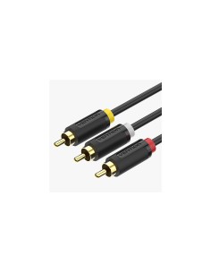 Vention Cable EstÃ©reo BCABH/ 3x RCA Macho - 3x RCA Macho/ 2m/ Negro