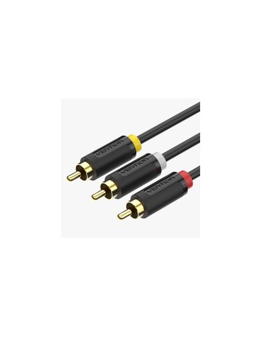 Vention Cable EstÃ©reo BCABH/ 3x RCA Macho - 3x RCA Macho/ 2m/ Negro
