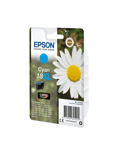 Cartucho Epson Daisy Cartucho 18XL cian etiqueta RF C13T18124022
