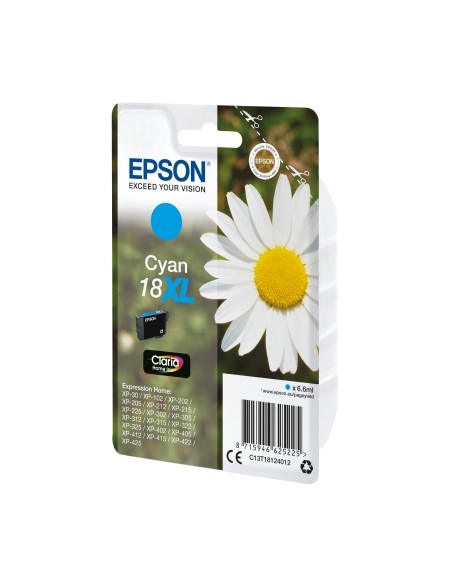 Cartucho Epson Daisy Cartucho 18XL cian etiqueta RF C13T18124022