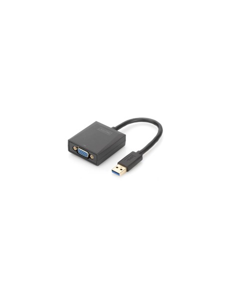 Digitus cable gender changer USB 3.0 VGA Negro
