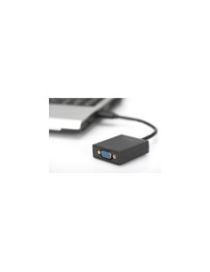 Digitus cable gender changer USB 3.0 VGA Negro 2