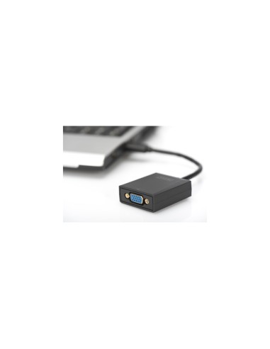 Digitus cable gender changer USB 3.0 VGA Negro