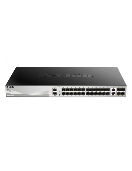 D-Link Gestionado L3 10G Ethernet (100/1000/10000) Negro, Gris