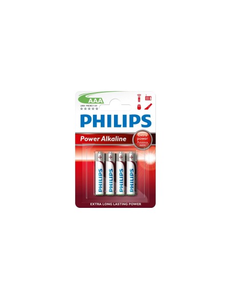 PILAS PHILIPS AAA POWER ALKALINE 4 UDS LR03P4B/10