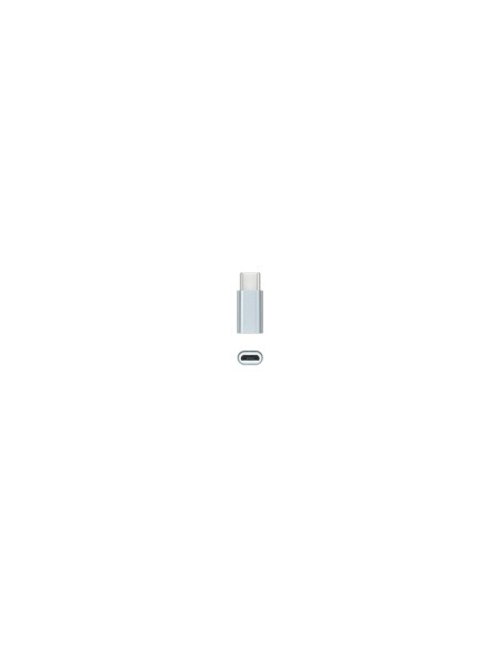 Nanocable Adaptador USB-C a Micro USB, USB-C/M-Micro B/H, Aluminio, Gris