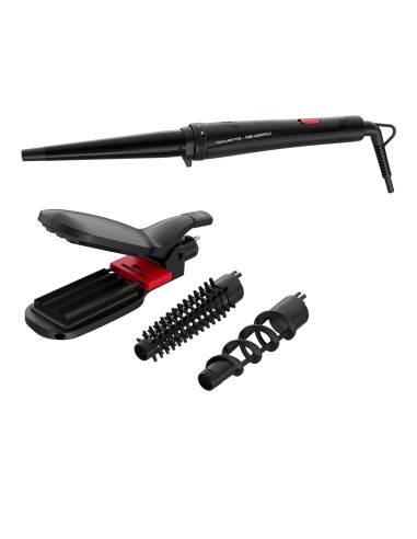 Rowenta Infinite Looks CF422LF0 Utensilio de peinado Rizador de pelo Caliente Negro, Rosa 48 W