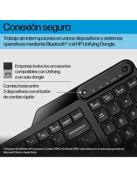 HP Teclado inalÃ¡mbrico de modo dual 475