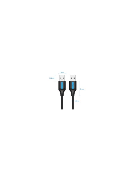 Vention Cable USB 2.0 COJBI/ USB Macho - USB Macho/ 5m/ Negro