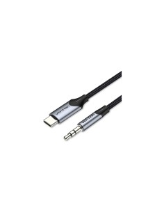 Vention Cable Conversor Audio BGKHF/ USB Tipo-C Macho - Jack 3.5 Macho/ 1m/ Gris