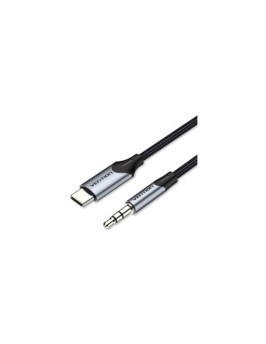 Vention Cable Conversor Audio BGKHF/ USB Tipo-C Macho - Jack 3.5 Macho/ 1m/ Gris
