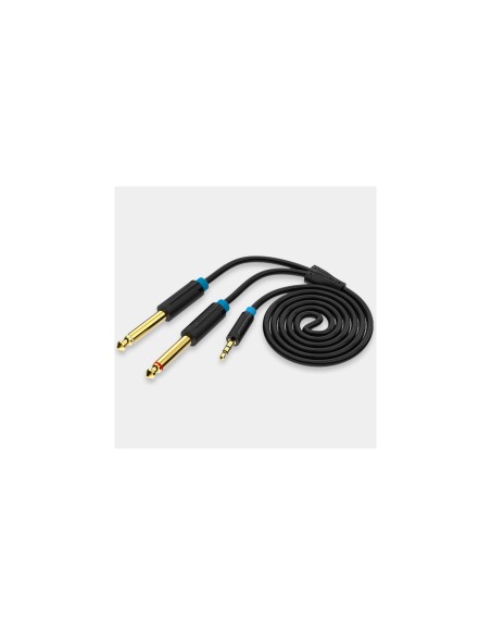 Vention Cable EstÃ©reo BACBI/ Jack 3.5 Macho - 2x Jack 6.5 Macho/ 3m/ Negro