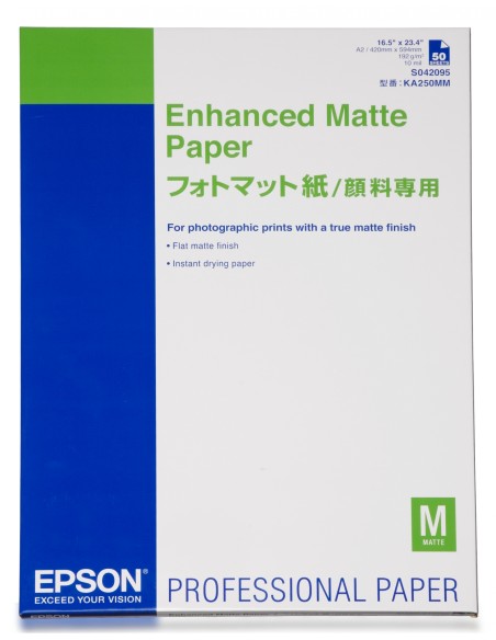 Papel Epson Enhanced Matte Paper, DIN A2, 192 g/mÂ², 50 hojas C13S042095