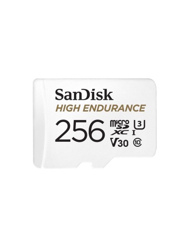 Memoria microsdxc sandisk high endurance flash 256gb UHS-I class 3 v30 blanco SDSQQNR-256G-GN6IA