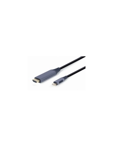 Gembird CC-USB3C-HDMI-01-6 adaptador de cable de vÃÂ­deo 1,8 m USB Tipo C HDMI tipo A (EstÃ¡ndar) Negro, Gris
