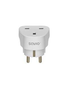 Savio AP-02 adaptador e inversor de corriente Blanco
