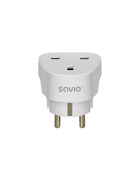 Savio AP-02 adaptador e inversor de corriente Blanco
