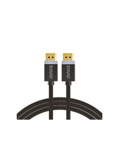 Savio DisplayPort cable 2 m Black CL-166 Negro