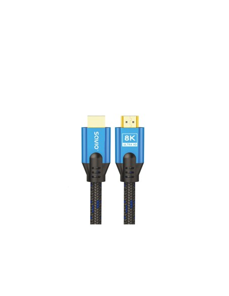 Savio HDMI (M) v2.1 cable 5m 8K copper blue-black golden tips CL-169 cable HDMI HDMI tipo A (EstÃ¡ndar) Negro, Azul