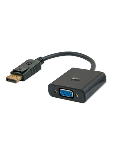 Savio CL-90 adaptador de cable de vÃ­deo 0,2 m DisplayPort VGA (D-Sub) Negro