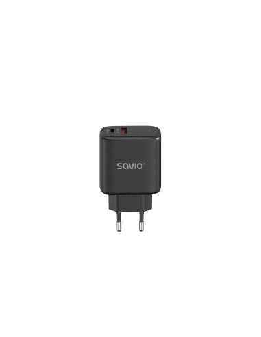 Savio LA-06/B USB Quick Charge Power Delivery 3.0 30W Internal charger Auriculares, RatÃ³n, Tableta, TelÃ©fono, Ver Negro Exteri