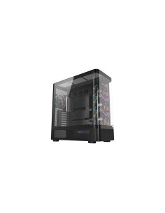 XYZ QUANTUM TORRE GAMING A-RGB , 4x VENTILADORES, PWM, BTF, CRISTAL CURVO, TIPO C , ATX, NEGRA