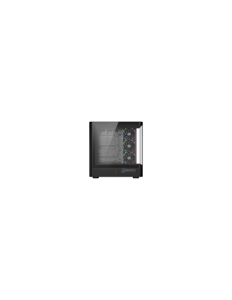 XYZ QUANTUM TORRE GAMING A-RGB , 4x VENTILADORES, PWM, BTF, CRISTAL CURVO, TIPO C , ATX, NEGRA