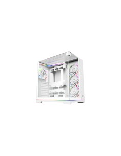XYZ TESSERACT A-RGB, TORRE GAMING, 4x VENTILADORES, 3D ULTRA-PANORAMICO,BTF, TYPO C, ATX, BANCA