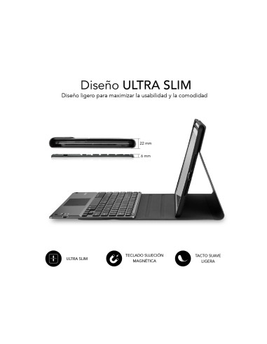 SUBBLIM Keytab Pro Funda Tablet con teclado retroiluminado  bluetooth touchpad Apple iPad pro 11p 2020 negro SUB-KT4-BTPI50