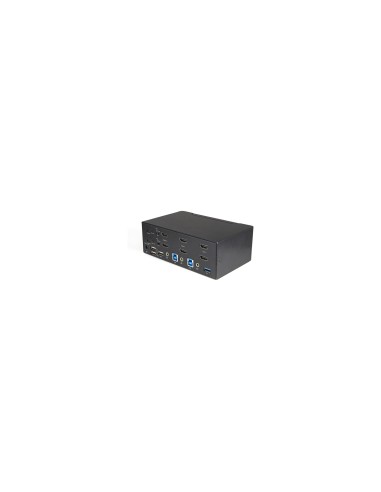 StarTech.com Switch Conmutador KVM de 2 Puertos HDMI 2.0 4K para 2 Monitores - VÃÂ­deo de 4K y 60Hz Ultra HD - HDR - Hub LadrÃ³