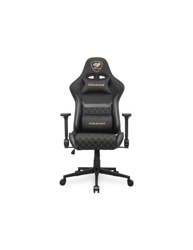 COUGAR Gaming Armor One V2 Gold F Silla para videojuegos universal Asiento acolchado tapizado Negro, Oro