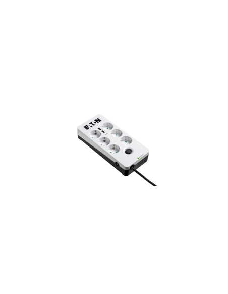 Eaton PB6UD limitador de tensiÃ³n 6 salidas AC 220 - 250 V 1,5 m Negro, Blanco