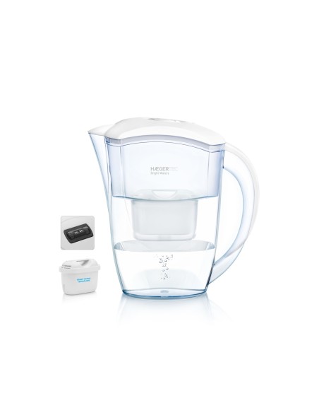 Haeger WJ-24W.004A filtro de agua Filtro de agua para jarra 2,4 L Transparente, Blanco