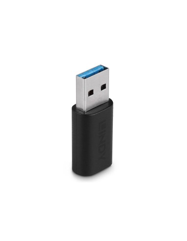 Lindy 41904 cambiador de gÃ©nero para cable USB 3.2 Type A USB 3.2 Type C Negro