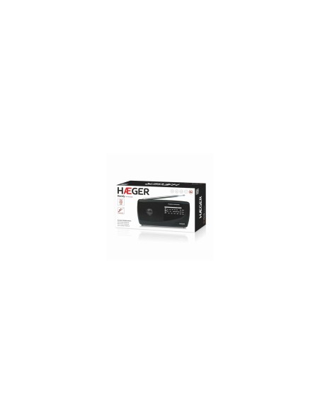 Haeger PR-TRI.002A radio PortÃ¡til Negro