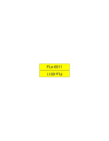 Brother FLE6511 cinta para impresora de etiquetas Negro sobre amarillo