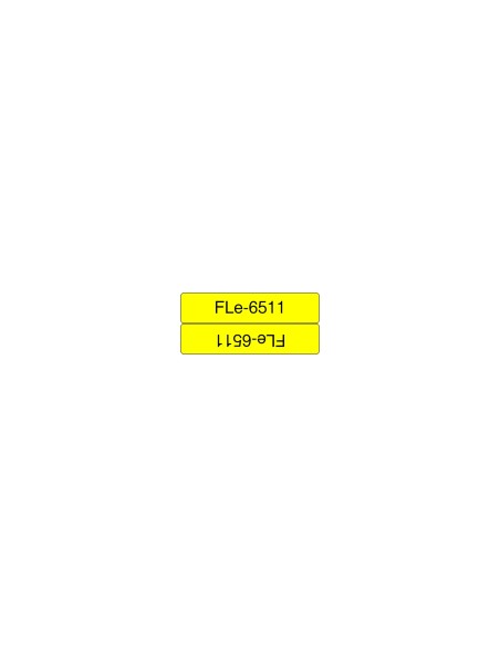 Brother FLE6511 cinta para impresora de etiquetas Negro sobre amarillo