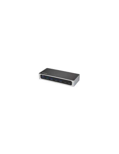 StarTech.com Hub Concentrador USB 3.0 7 Puertos 2X USB C y 5x USB-A LadrÃ³n USBC Alimentado Negro Plata