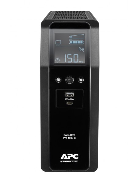 APC sistema de alimentaciÃ³n ininterrumpida (UPS) LÃÂ­nea interactiva 1600 VA, 960 W, 8 salidas AC Negro
