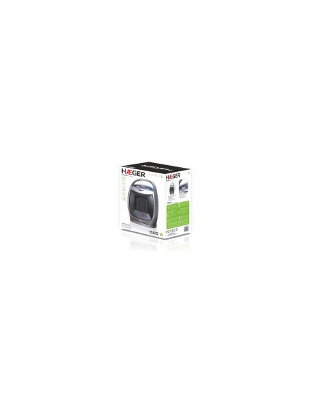 Haeger FH-15C.012A calefactor elÃ©ctrico Interior Plata 1500 W Ventilador elÃ©ctrico