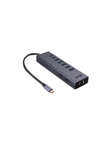 Lindy 43373 base para portÃ¡til y replicador de puertos AlÃ¡mbrico USB 3.2 Gen 2 (3.1 Gen 2) Type-C Gris