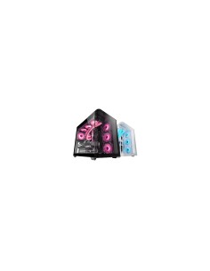 Mars Gaming MC-FUSION, Caja Gaming ATX, Ventana Lateral Completa y Frontal Curvo Cristal Templado Continuo, Semitorre PC Doble C 2