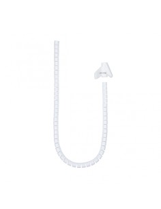 Nanocable Organizador de Cables Flexible 25 mm, Blanco, 2 m
