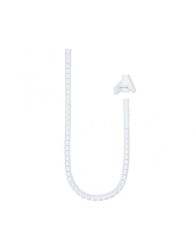 Nanocable Organizador de Cables Flexible 25 mm, Blanco, 2 m