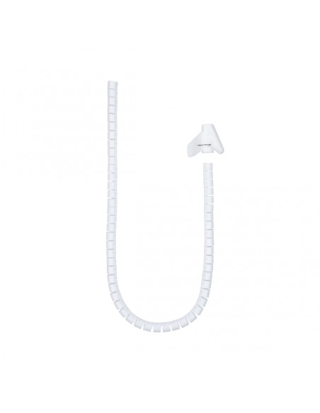 Nanocable Organizador de Cables Flexible 25 mm, Blanco, 2 m