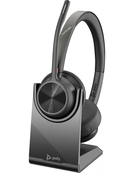 POLY Voyager 4320 USB-C Headset with charge stand